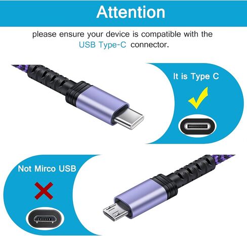 كابل شاحن سامسونج S23 نوع C شحن سريع USB C سلك هاتف أندرويد [6FT، 2 حزمة] لهاتف Samsung Galaxy S24/S21 5G/A03/S23/S22/S20، A54/A53/A35/A55، Z Flip 5/4/Z Fold 5 4، جوجل بيكسل 8a 8 7 6، آيفون 15 in Kuwait