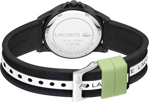 Lacoste Rider Unisex Quartz 2020148 Plastic Case and Silicone Strap Watch, Color: Blue in Saudi Arabia