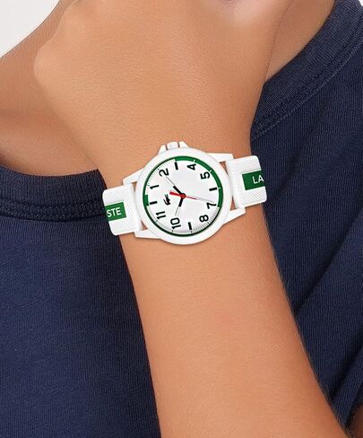 Lacoste Rider Unisex Quartz 2020148 Plastic Case and Silicone Strap Watch, Color: Blue in Saudi Arabia