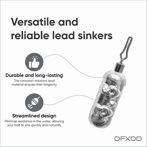 Fishing Weights 20 Pcs - Lead Sinkers Fishing 3.5 g (0.12 oz) - Fishing Weights Freshwater & Saltwater - Oval Removable Fishing Weights Sinkers in Saudi Arabia