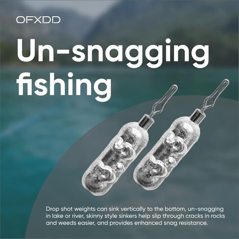 Fishing Weights 20 Pcs - Lead Sinkers Fishing 3.5 g (0.12 oz) - Fishing Weights Freshwater & Saltwater - Oval Removable Fishing Weights Sinkers in Saudi Arabia