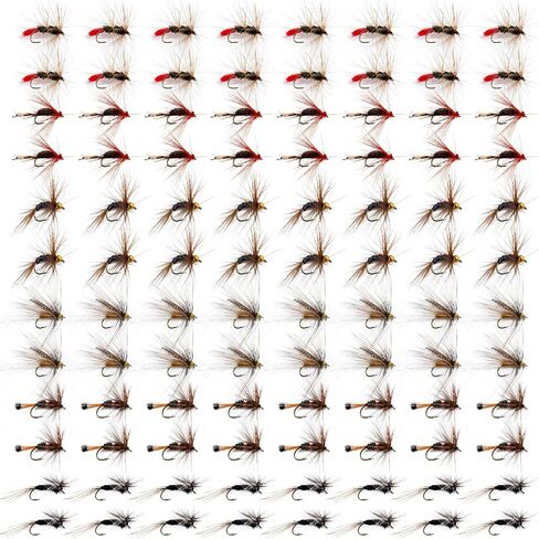 Fly Fishing Flies Kit,48/96/150pcs Dry Flies Wet Flies Streamers Nymphs for Fly Fishing, Trout Flies Fly Lures, Fly Fishing Assortment Kit for Bass Trout Steelhead Salmon, Fishing Gifts for Men in Saudi Arabia