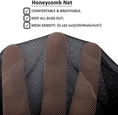 Head Net Hat - Cooling Nylon UV Protection Sun Hat Cap w/Chin Strap Face Mesh Netting, Packable Fishing Gardening Hat in Saudi Arabia