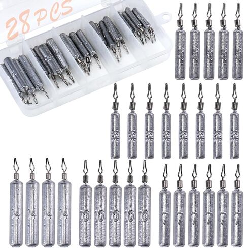 Goture Texas Rig 182pcs,Drop Shot Fishing Weights 28pcs,Variety Texas Rig Kit,Ideal Fishing Sinkers and Weights,Pencil Shape Weights for Accurate Casting in Saudi Arabia