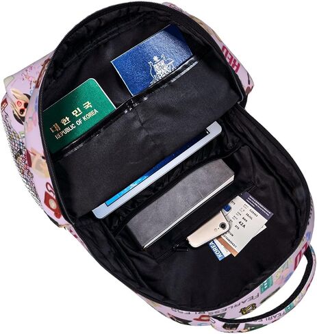 حقيبة ظهر أرجوانية مقاس 17 بوصة بطباعة ثلاثية الأبعاد كاجوال لطيفة باللون الأرجواني Daypack سعة كبيرة حقيبة ظهر ترفيهية مخصصة سميكة in Saudi Arabia