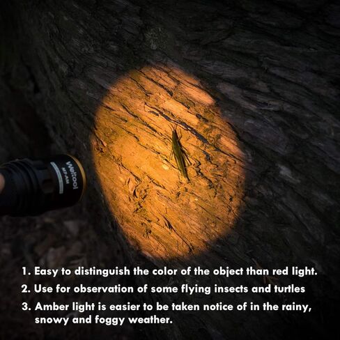 Weltool M7-RD ضوء أحمر حتى شعاع مصباح يدوي سلسلة التكيف الداكن يحافظ على الرؤية الليلية لسلامة السلاحف البحرية والطيران وعلم الفلك والتخييم والصيد in Kuwait