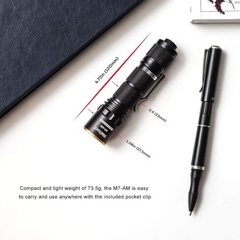 Weltool M7-RD ضوء أحمر حتى شعاع مصباح يدوي سلسلة التكيف الداكن يحافظ على الرؤية الليلية لسلامة السلاحف البحرية والطيران وعلم الفلك والتخييم والصيد in Kuwait