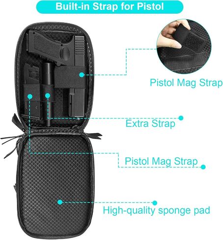 Concealed Carry Handgun Pouch Bag,Double Layer Capacity Gun Cases for Pistols Fanny Pack Waist Belt Gun Carrying Bags in Saudi Arabia