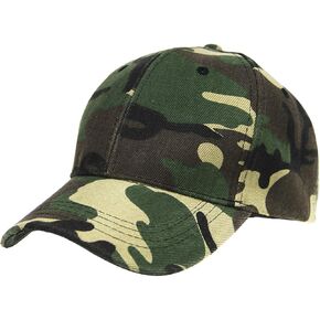 Mens Boys Camo Baseball Cap Sun Protection Large Visor Cotton Camping Hunting Tennis Golf Hat