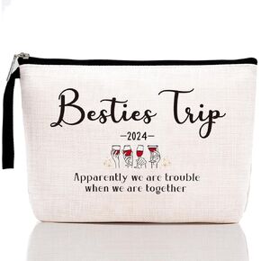 Weekender Bags for Women Weekend Bag Funny Bestie Gifts Besties Trip 2023 Makeup Pouch Girls Weekend Bachelorette Bridesmaid Best Friend Wedding Gifts for Sister Bestie BFF Sarcastic Birthday Gift