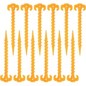 AYAMAYA 8/12/16 PCS Spiral Tent Stakes, 8 Inch Screw in Sand Stakes, Easy Installation Camping Ground Stakes, Tent Spikes with Storage Bag for Beach Garden Yard Canopy Tarp Rainfly Tent Accessories