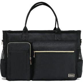 Laptop Tote Bag, Middle Size Computer Messenger Teacher Bag with 15.6'' Padded Laptop Sleeve