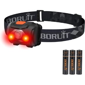 BORUIT LED Headlamp Red White Light Head Lamp [2-Pack] AAA Battery Super Bright Headlight 4 Mode Head Flashlight for Kids Adult Camping Running Hunting Fishing Gear in Saudi Arabia
