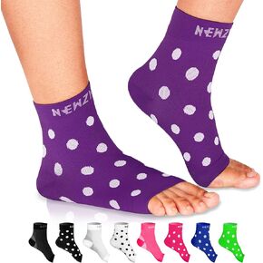 NEWZILL Plantar Fasciitis Socks with Arch Support, Best 24/7 Foot Care Compression Sleeve, Eases Swelling & Heel Spurs, Ankle Brace Support, Increases Circulation, Relieve Pain Fast (L/XL, Pink)