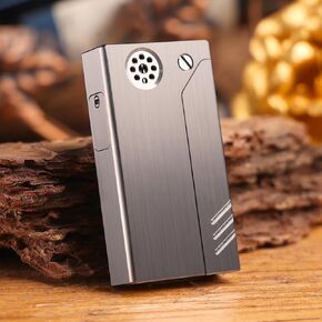 TC4 Titanium Alloy semi Automatic Kerosene Lighter • Mechanical Soft Flame Oil Lighter • Open Flame Lighter • Mechanical Linkage - One Click Ignition (Titanium Alloy Limited Edition)