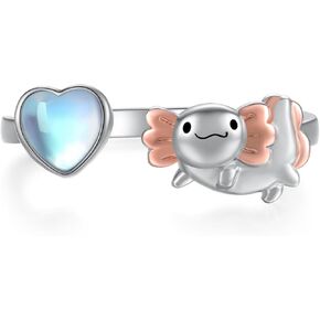 Feijiesi Highland Cow Ring 925 Sterling Silver Cute Cow Adjustable Rings for Women Animal Lover Highland Cow Jewelry Gifts for Women Girls