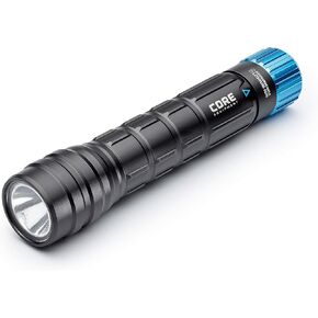CORE 1500 Lumen CREE LED Rechargeable Camping Emergency Flashlight, Lithium Ion Batteries, Auto-dimming
