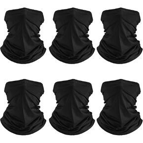 6 Pieces Summer Face Cover UV Protection Neck Gaiter Scarf Sunscreen Breathable Bandana