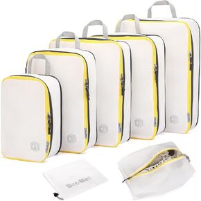 Compression Packing Cubes for Travel 8 Piece Multicolor- Lightweight Travel Essentials, Luggage Travel Organizer Bags with Clear Toiletry bag,Travel Accessories for Carry-on Suitcase