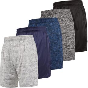 Ultra Performance 5 Pack Mens Athletic Basketball Shorts, 7 inch Running Workout Gym Shorts for Men, SM – 5X