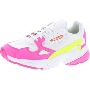 Adidas Women's Originals Falcon Shock Pink/Solar Yellow/Raw White Nylon Casual Shoes