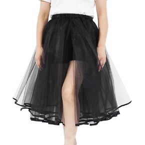 Women Rainbow Tutu Skirt Elastic Layered Tulle Tutu Skirt 27.5" Adult Long Tutu Skirts Colorful Halloween Costumes Tutu