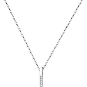 KristLand - 925 Silver Adjustable Necklace Circle Minimalist Enamel Tiny Heart Cactus Triangle Pendant Dainty Choker for Women
