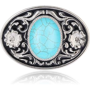 HUABOLA CALYN Belt Buckle for Men- Unique Luminous Stone Native American White 3D Scorpion Animal Belt Buckle for Women