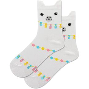 Hot Sox Women's Cute Animal Anklet Socks-Cool & Fun Pet Dog Ear Penguin Gifts, Black Cat (Orange) (1 Pair), 4-10