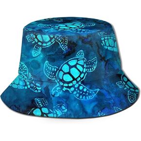 Turtle Bucket Hats Sea Animal Fishman Hat Cool Print Sun Hats Beach Hat Breathable Packable