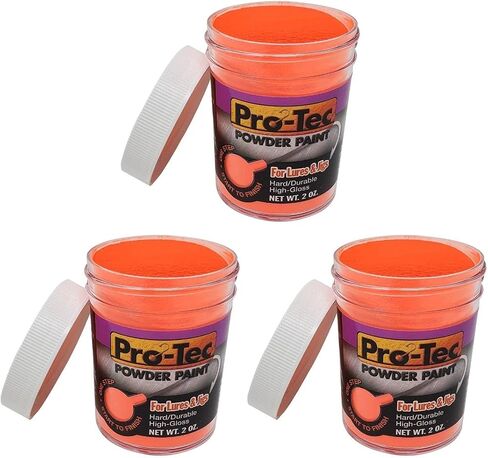 Pro Tec Powder Paint Bundle, Green Chartreuse - 3-Pack, Powder Lure Paint for Jig Heads, Fishing Lure Paint and Dye, 2 Oz in Saudi Arabia
