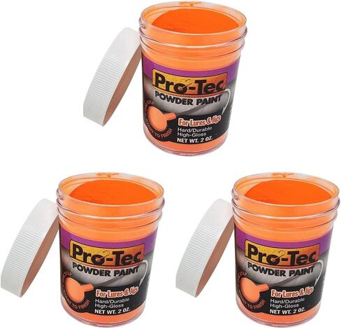 حزمة طلاء مسحوق Pro Tec، أخضر شارتروز - 3 عبوات، طلاء مسحوق لرؤوس الرقص، طلاء وصبغ طُعم الصيد، 2 أونصة in Saudi Arabia