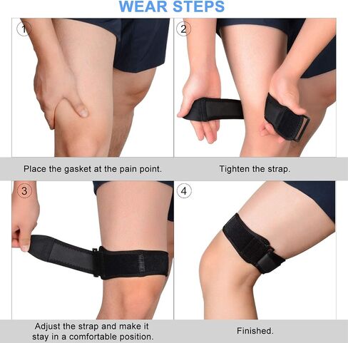 supregear IT Band Strap - Iliotibial Band Compression Wrap, Adjustable Knee Thigh Hip & ITB Support Brace Patellar Tendonitis Stabilizer for Running and Exercise - Men, Women in Saudi Arabia