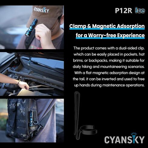 Rechargeable Flashlight,Super Bright,Flashlights High Lumens, Small EDC Flashlights for Emergencies,with Magnetic Base,IP68 Waterproof Flash Light for Camping,Hiking,Outdoor,Home (Black) in Saudi Arabia