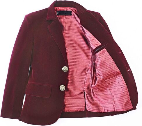 طقم بدلات للأولاد من Yanlu مكون من 5 قطع بدلة مخملية رسمية للأطفال مع سترة وسروال وقميص وربطة عنق in Kuwait