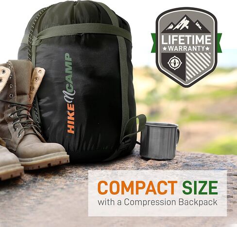 SereneLife Double Sleeping Bag with 2 Pillows, Lightweight, Waterproof, Portable, Ideal for Camping, Hiking, Compact & Washable, Detachable to Two Sleeping Bags in Saudi Arabia