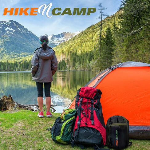 SereneLife Double Sleeping Bag with 2 Pillows, Lightweight, Waterproof, Portable, Ideal for Camping, Hiking, Compact & Washable, Detachable to Two Sleeping Bags in Saudi Arabia