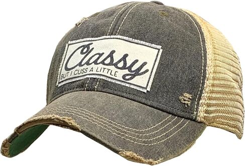 VINTAGE LIFE Distressed Baseball Caps Funny Trucker Hats with Sayings, Unisex (Bad Decisions Make Good Stories (Orange)) in Kuwait