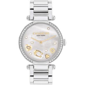 Coach Cary Women's Watch: Mother-of-Pearl Dial |Shimmering Crystals | Effortless Sophistication for Any Occasion (Model 14504183)
