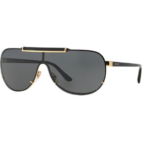 Versace Man Sunglasses Gold Frame, Dark Grey Lenses, 0MM