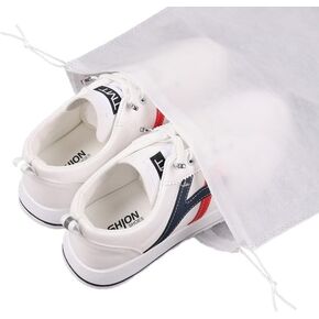 30 eco-friendly travel shoe bag storage bags, non-woven breathable dust-proof bag with rope, suitable for storing shoes and bags, isolate dust and keep shoes and bags clean and tidy. (19.6inX23.62in)