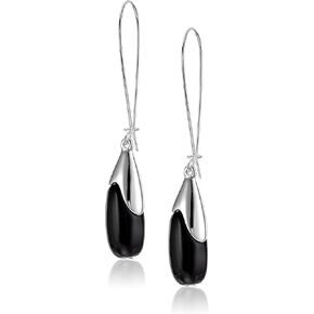 Robert Lee Morris Women's Black Bead Long Drop Earrings