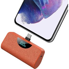 Mini Portable Charger USB-C Power Bank 5200mAh,Ultra Compact LCD Display Battery Pack Backup Charger Compatible with iPhone 15/15 Plus/15 Pro/15 Pro Max Samsung,Moto,Google Pixel,Android Phones etc