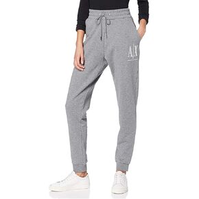 A|X Armani Exchange Women's Icon Project Embroidered Drawstring Sweatpant, Black, X-Small