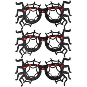 Needzo Spider Party Glasses, Halloween Costume Essentials, Photo Booth Props and Favors