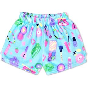 iscream Big Girls Silky Soft Plush Fleece Shorts - Pretty in Print Collection