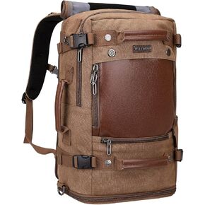 WITZMAN Travel Backpack for Men Women Carry on Luggage Backpack Canvas Duffel bag with Shoe Compartment 22.5 inch
