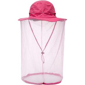 Outdoor Fishing Hat, Sun Cap with Net Mesh Hunting Summer Bucket Hat