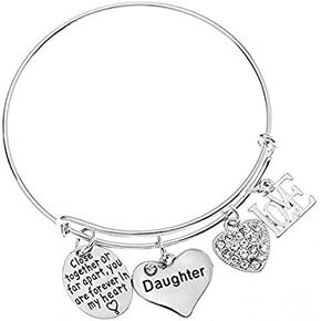 Daughter Bracelet- Daughter Jewelry- Never Far Apart for Daughters…