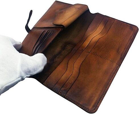 LETEULO Wallets for Women Genuine Leather Card Organizer Dip Dye Coin Purse Ladies Ultrathin Wallets in Saudi Arabia